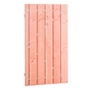 Douglas tuinpoort fijnbezaagd stalen frame 100x180cm RVS Klinkstel