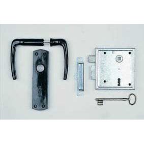 Poortslot met zwart handvat en 2sleutels